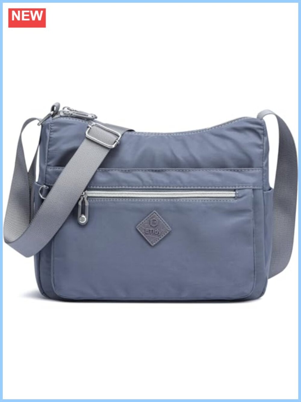ETidy Large Casual Waterproof Lightweight Polyester Crossbody Bag with Zipper